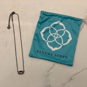 Kendra Scott Clear Pendant Black Chain Necklace